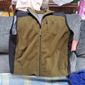 IZOD PerformX  Fleece Vest XL Green Black NWT